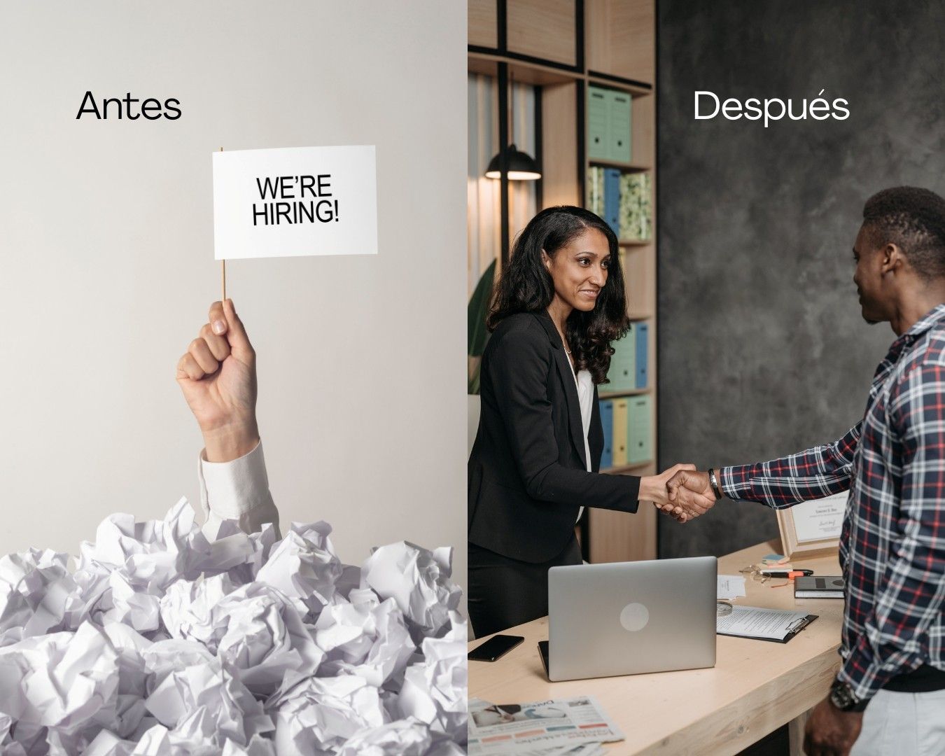 Visual comparison between traditional and modern HR departments, highlighting the evolution toward digital talent management.
Visual comparison between traditional and modern HR departments, highlighting the evolution toward digital talent management.