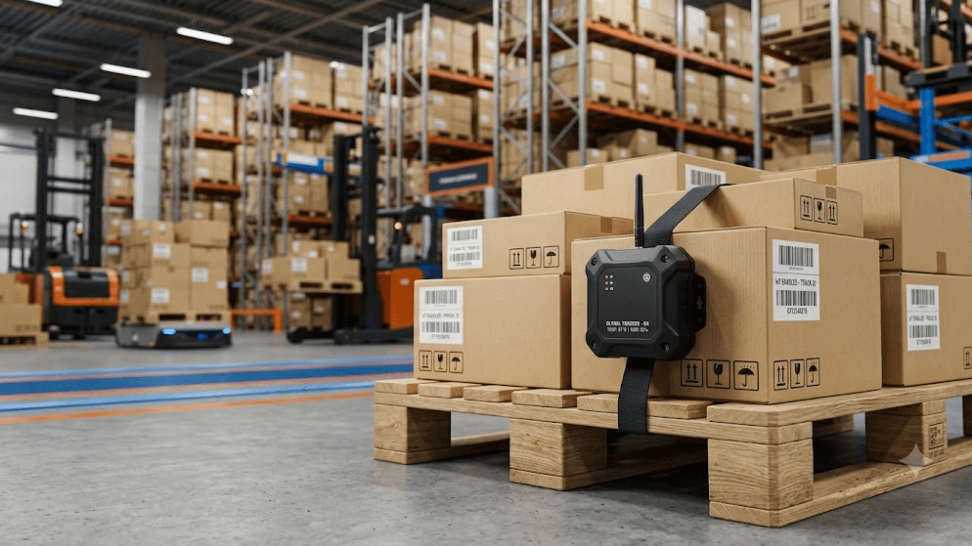 Se muestra una imagen donde una empresa de paquetería esta utilizando nuevas tecnologias donde están transformando la logística global